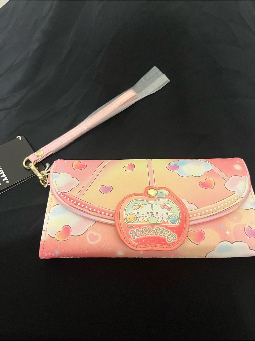 Sanrio Hello Kitty Pink Peach Gradient Wallet Wristlet